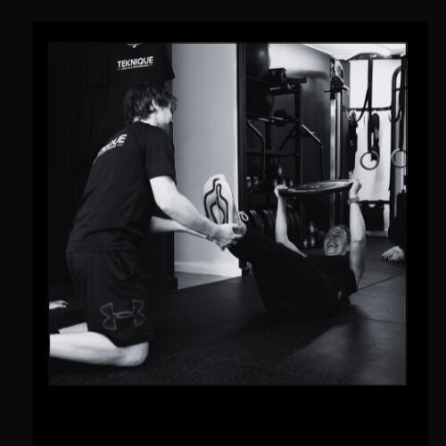 Jake coaching charlotte bench press